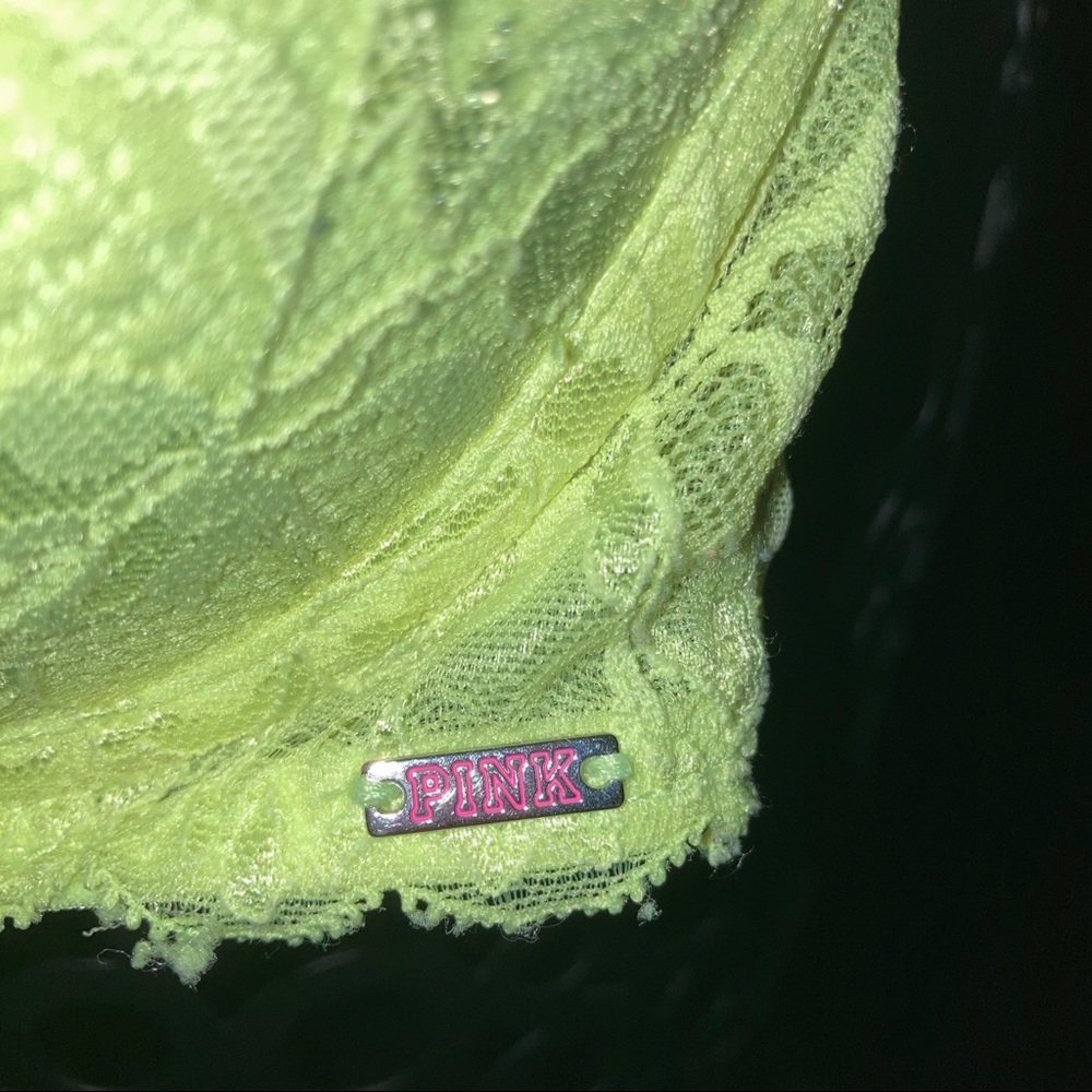 Victoria’s Secret PINK lime green Date Push-up Pigeonnant bra 32B - Picture 4 of 14